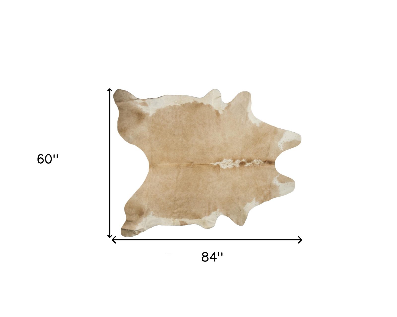 5′ X 7′ Brown and White Cowhide Area Rug V