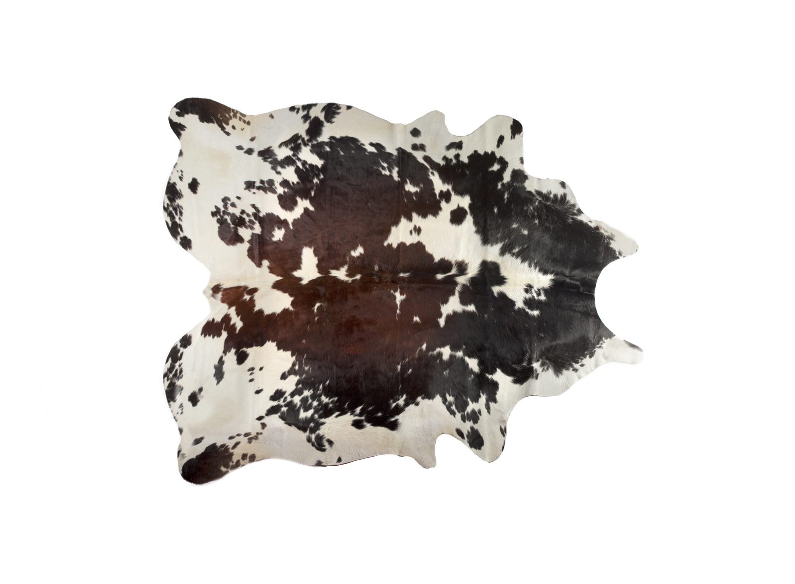 5′ X 7′ Brown and White Cowhide Area Rug IV