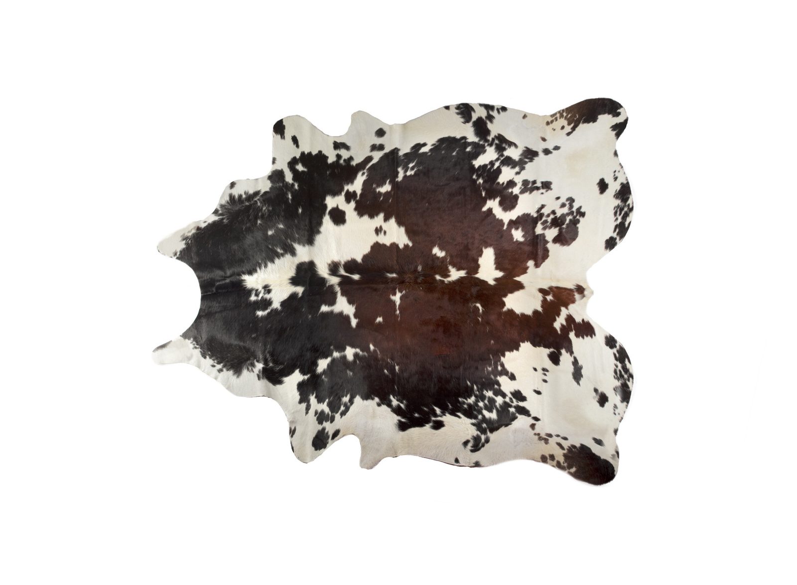 5′ X 7′ Brown and White Cowhide Area Rug IV