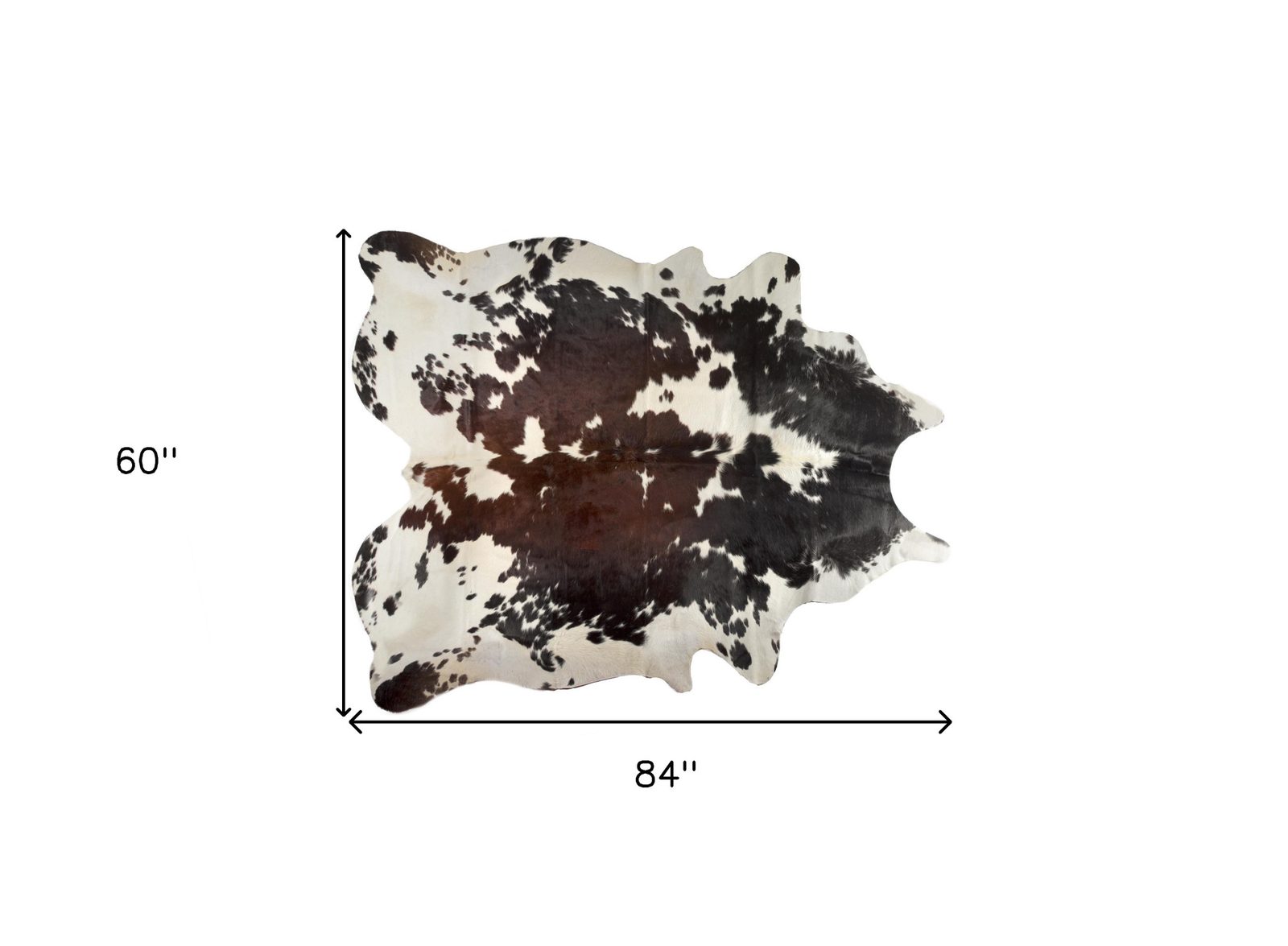 5′ X 7′ Brown and White Cowhide Area Rug IV