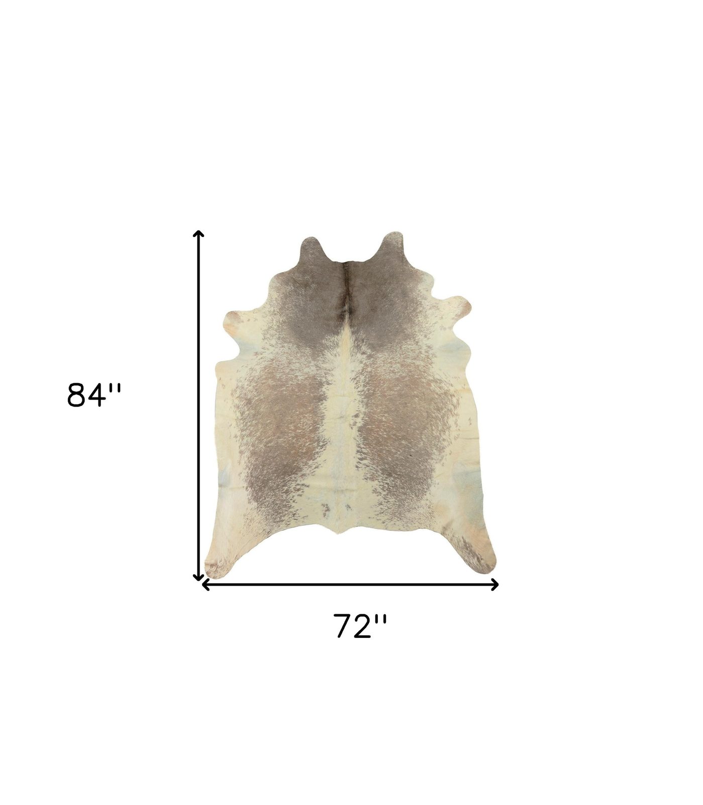 6′ X 7′ Brown and White Cowhide Area Rug III
