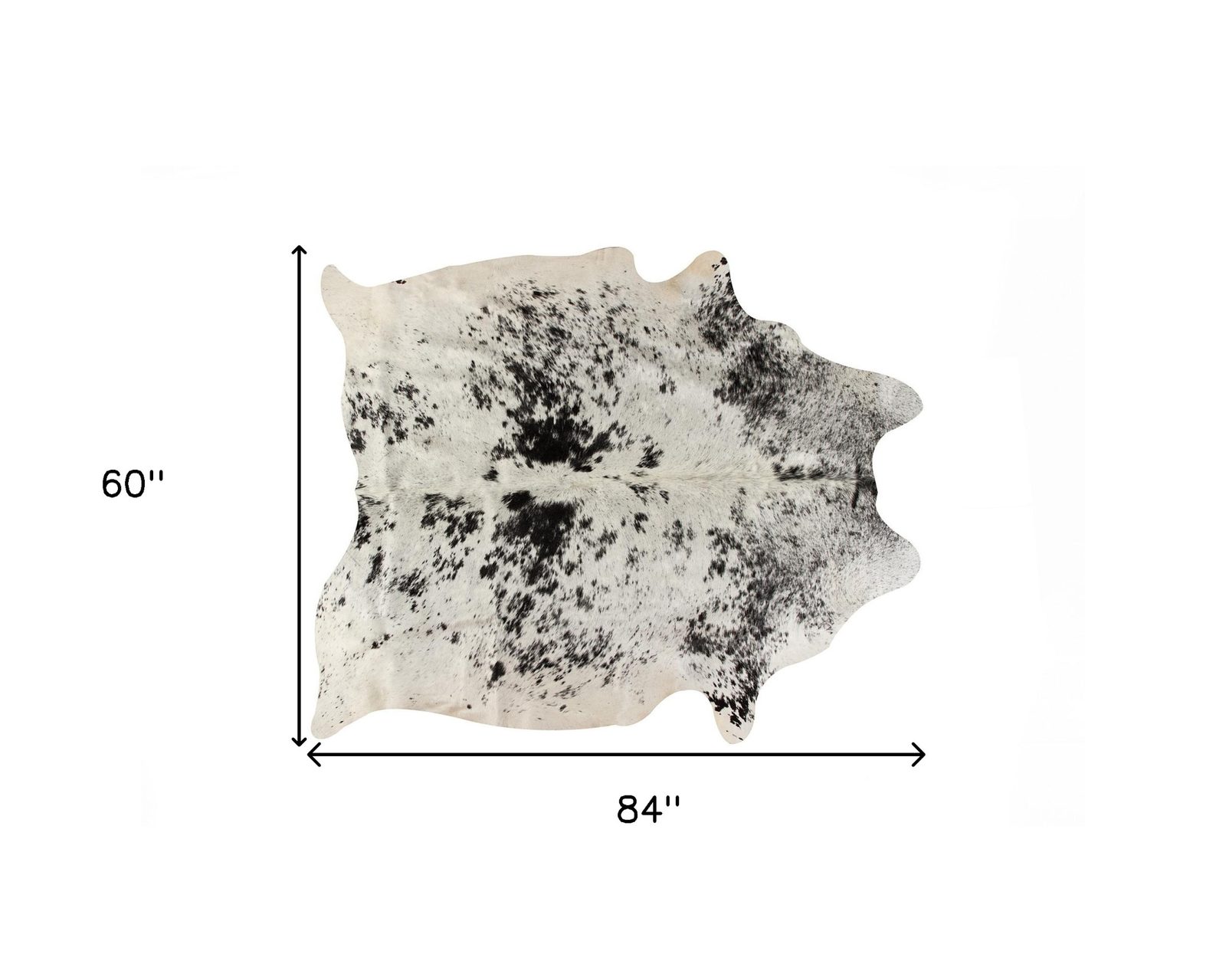 5′ X 7′ Black and White Cowhide Area Rug