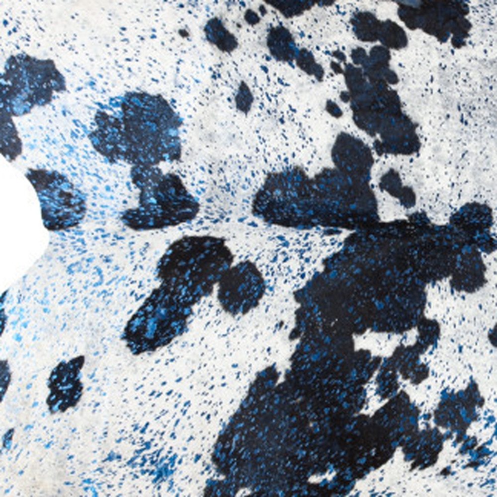 6′ X 7′ Black and White Cowhide Area Rug III