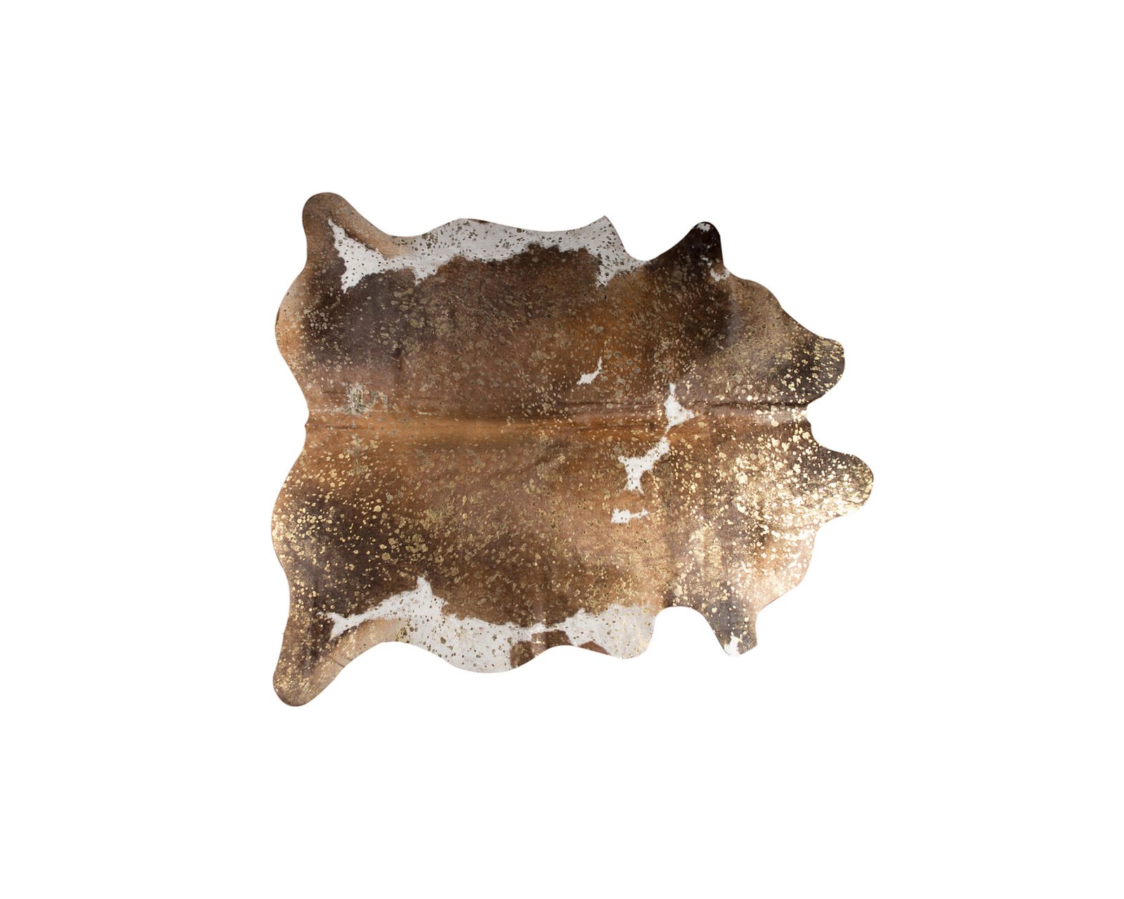 5′ X 7′ Brown and White Cowhide Area Rug III