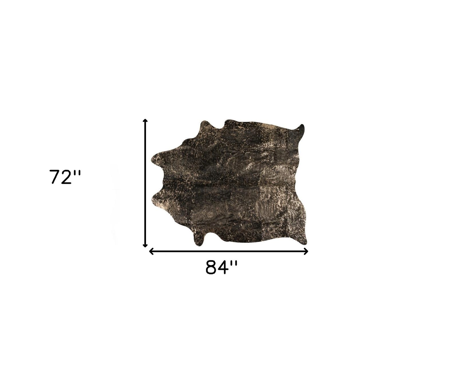 6′ X 7′ Brown and Bronze Cowhide Area Rug