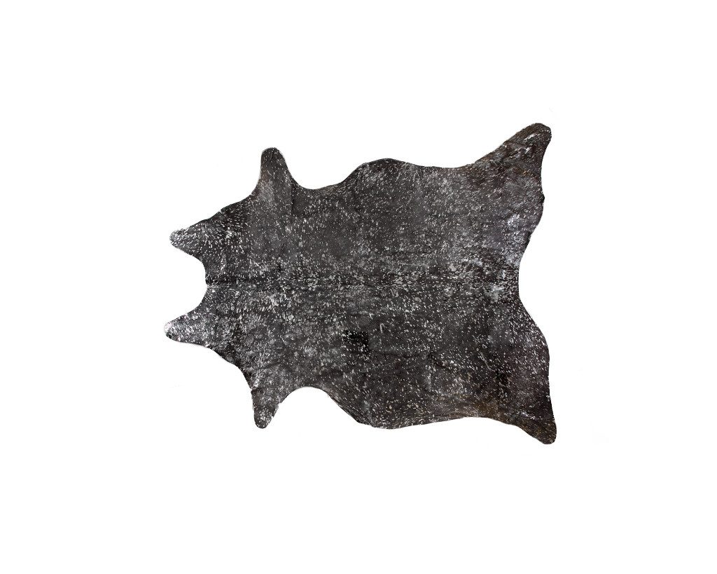 5′ X 7′ Brown and Silver Cowhide Area Rug