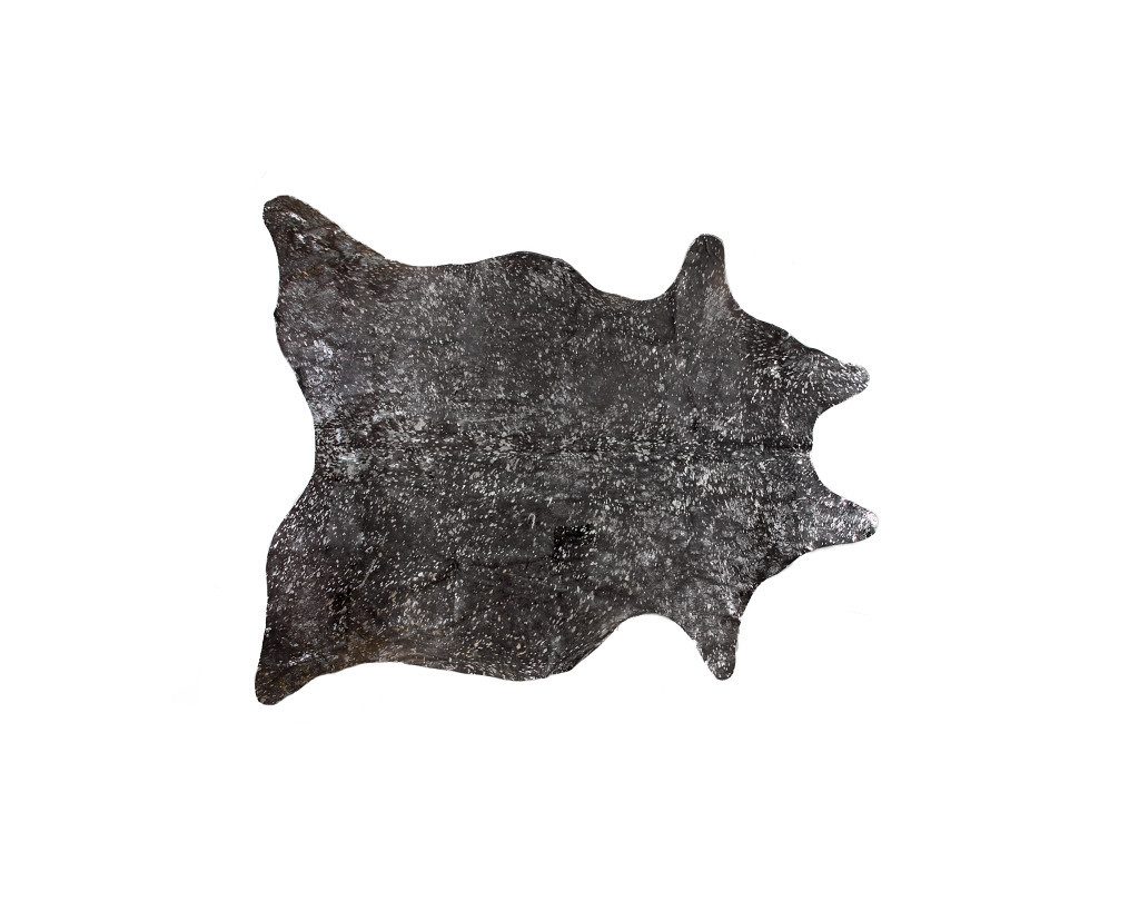 5′ X 7′ Brown and Silver Cowhide Area Rug