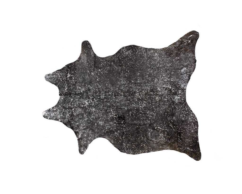 6′ X 7′ Brown and Silver Cowhide Area Rug