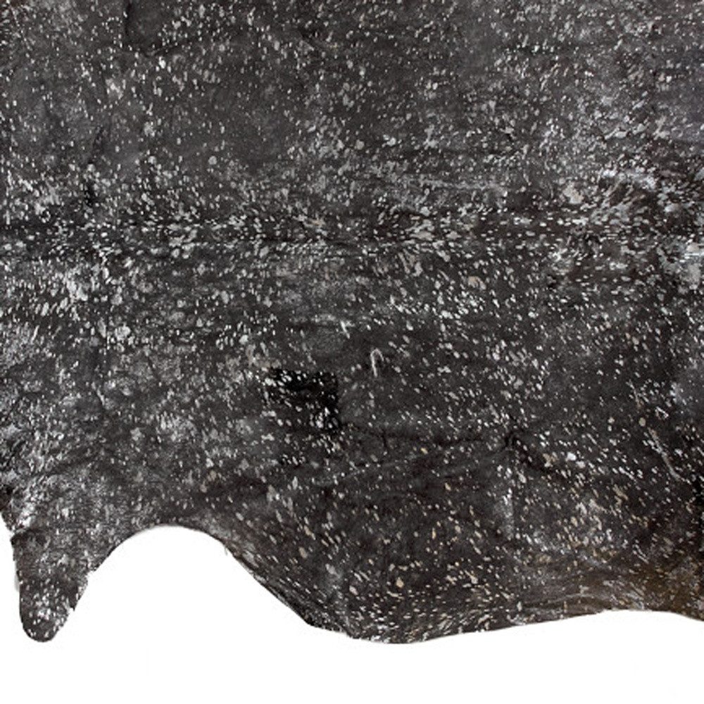 6′ X 7′ Brown and Silver Cowhide Area Rug