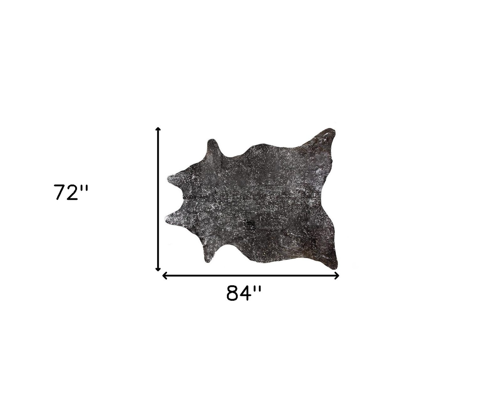 6′ X 7′ Brown and Silver Cowhide Area Rug