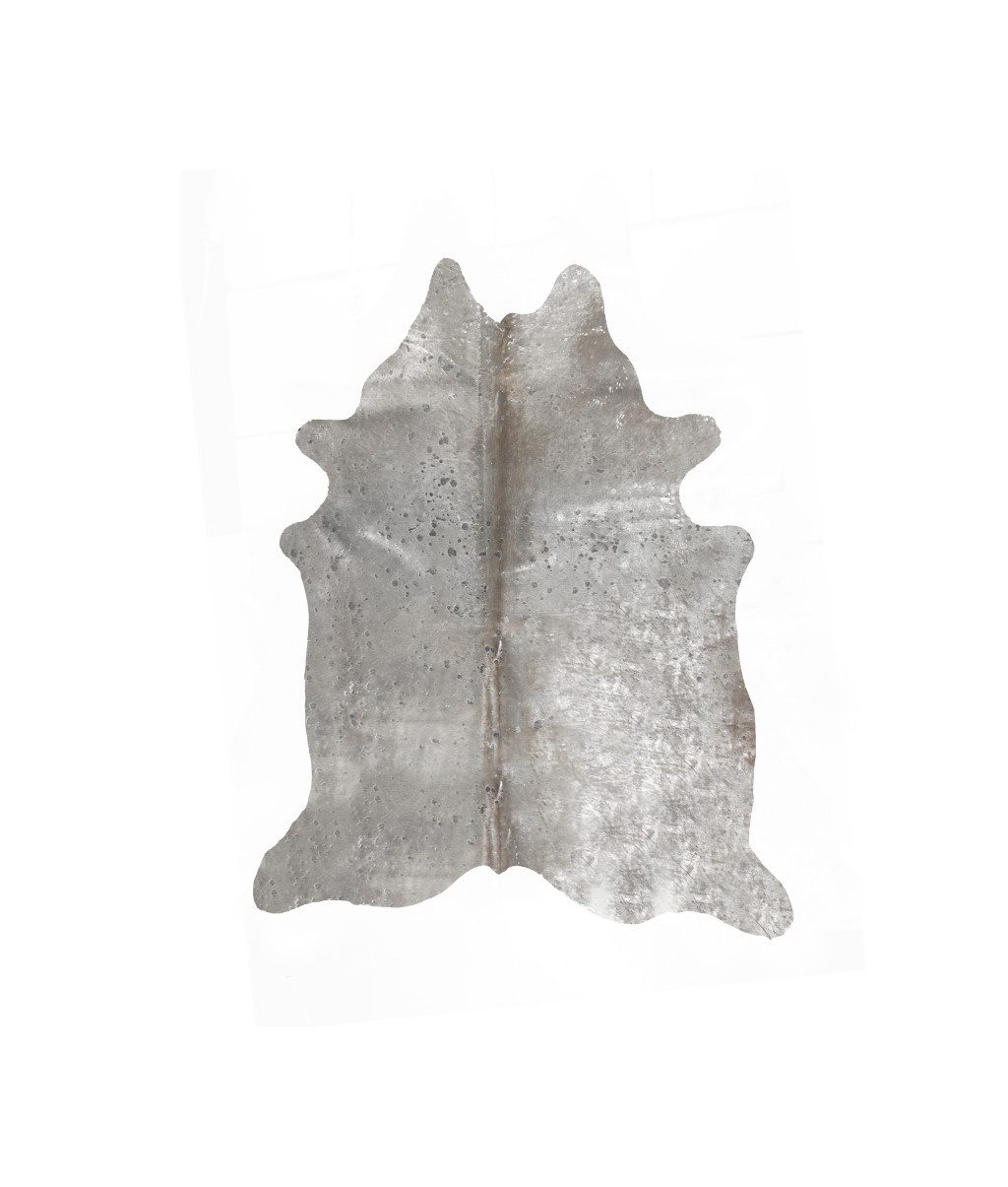 5′ X 7′ Gray and Silver Cowhide Area Rug