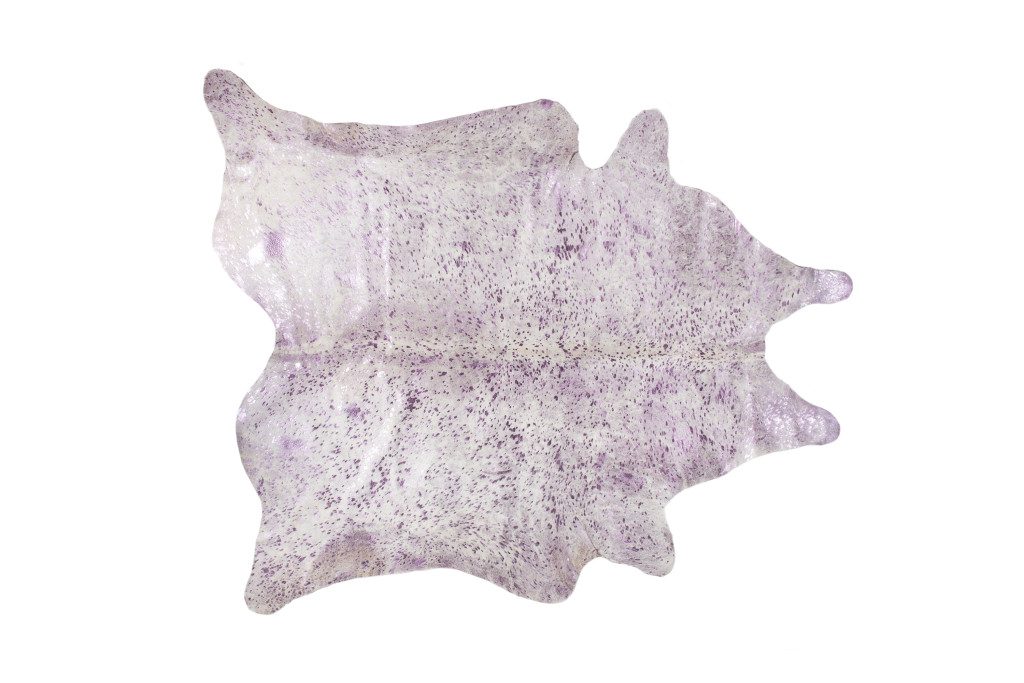 5′ X 7′ Gray and Pink Cowhide Area Rug