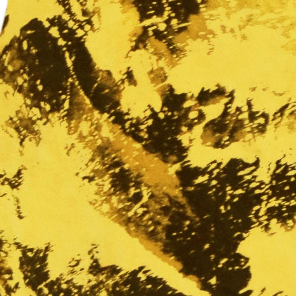 6′ X 7′ Yellow and Brown Cowhide Area Rug
