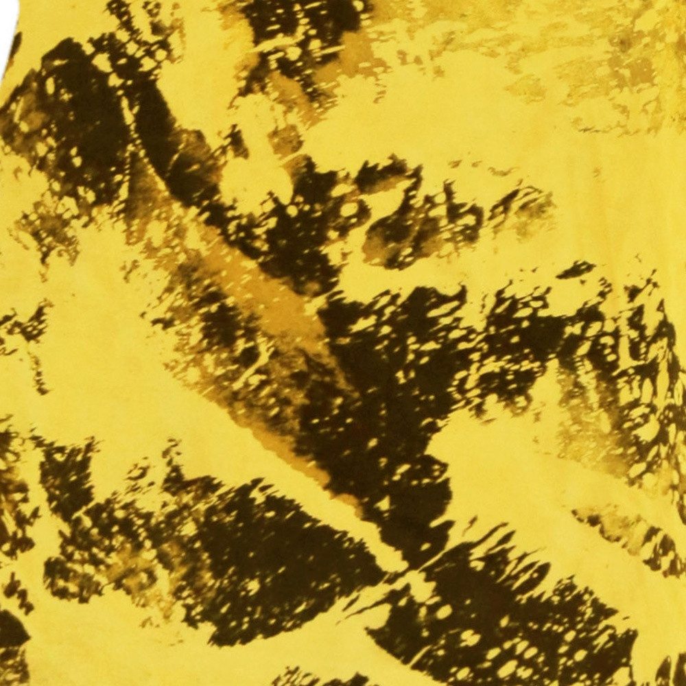 6′ X 7′ Yellow and Brown Cowhide Area Rug