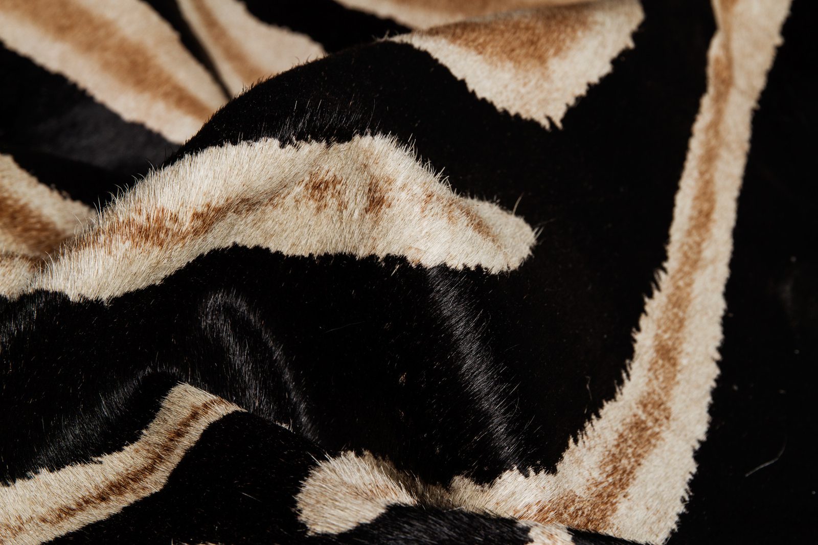 6′ X 7′ Brown and Black Cowhide Area Rug