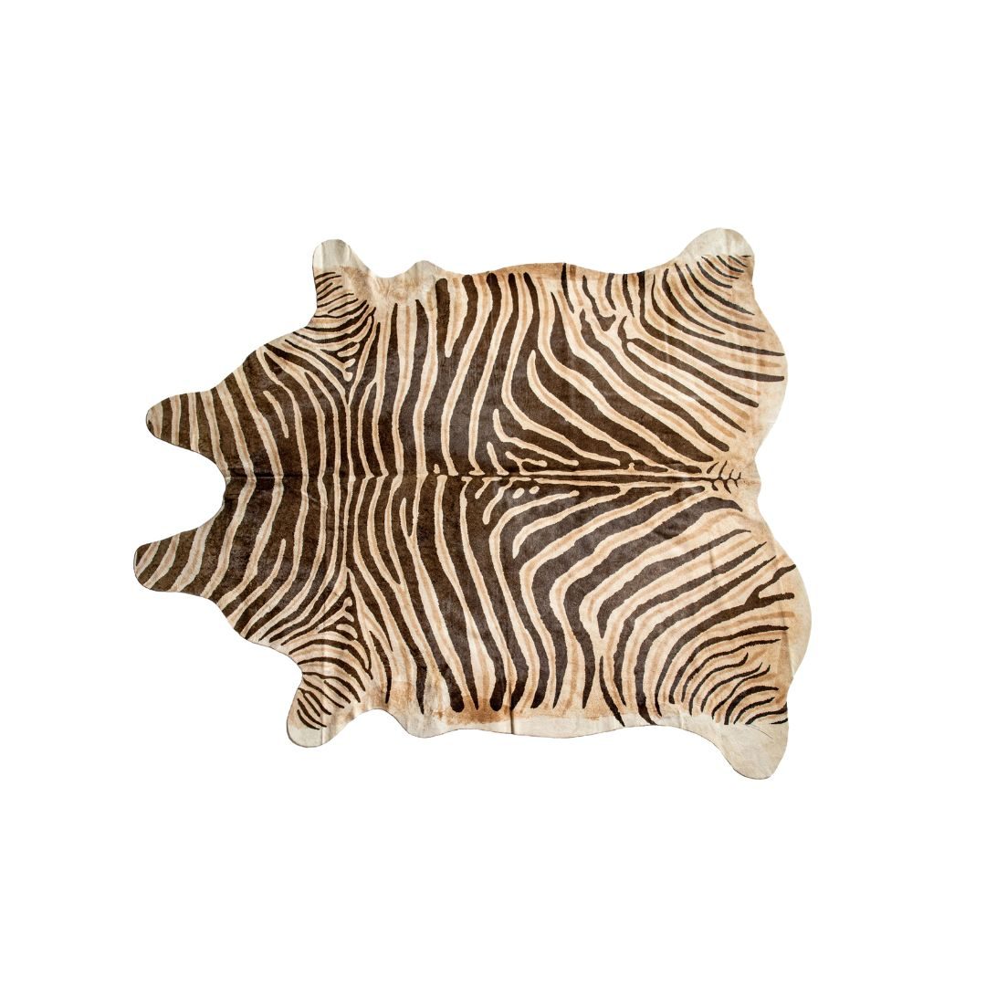 5′ X 7′ Beige and Brown Cowhide Area Rug