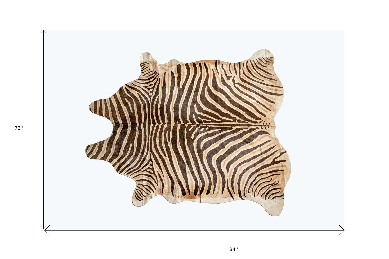 5′ X 7′ Beige and Brown Cowhide Area Rug