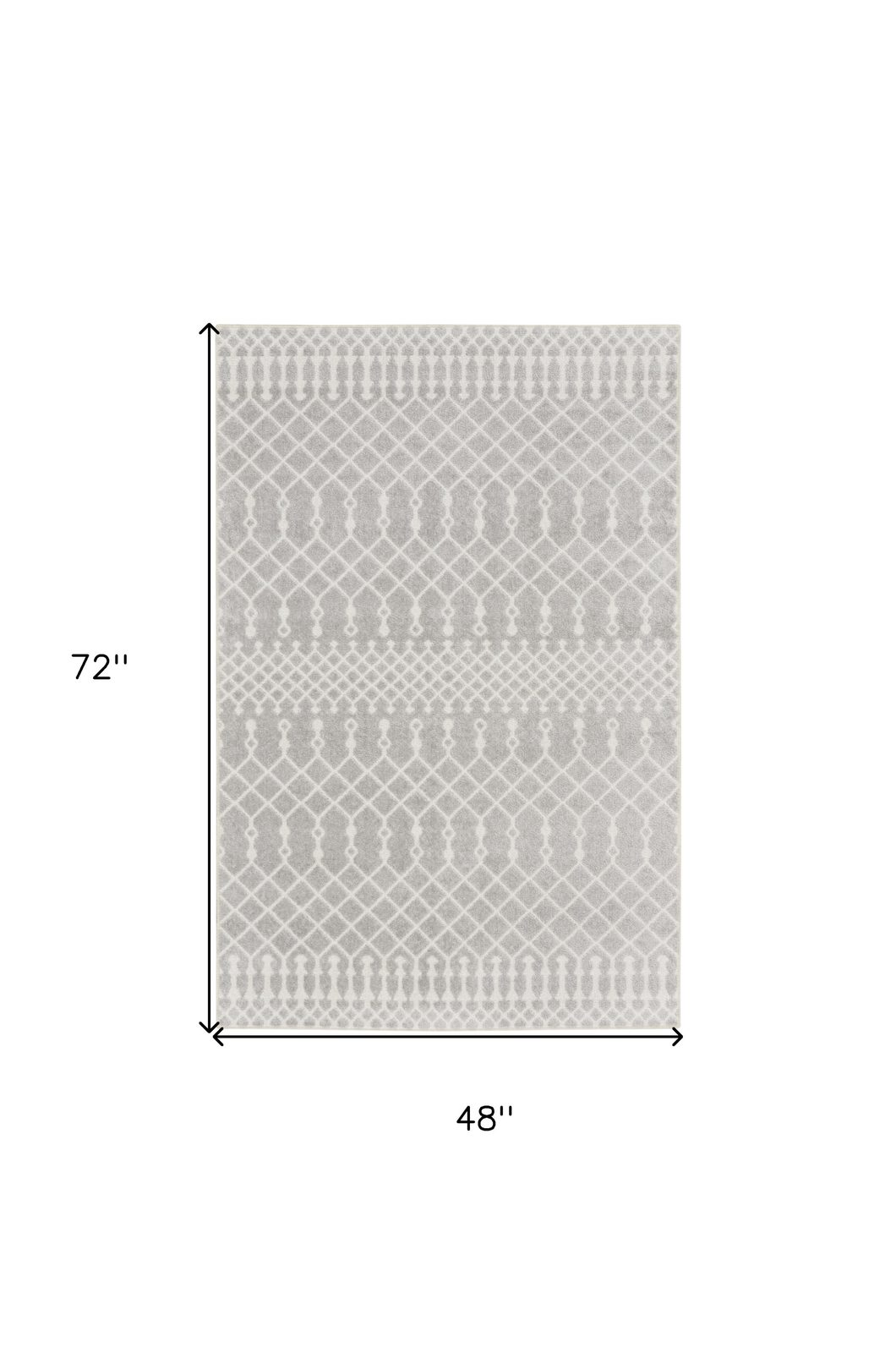 4′ X 6′ Blue and Ivory Abstract Area Rug II