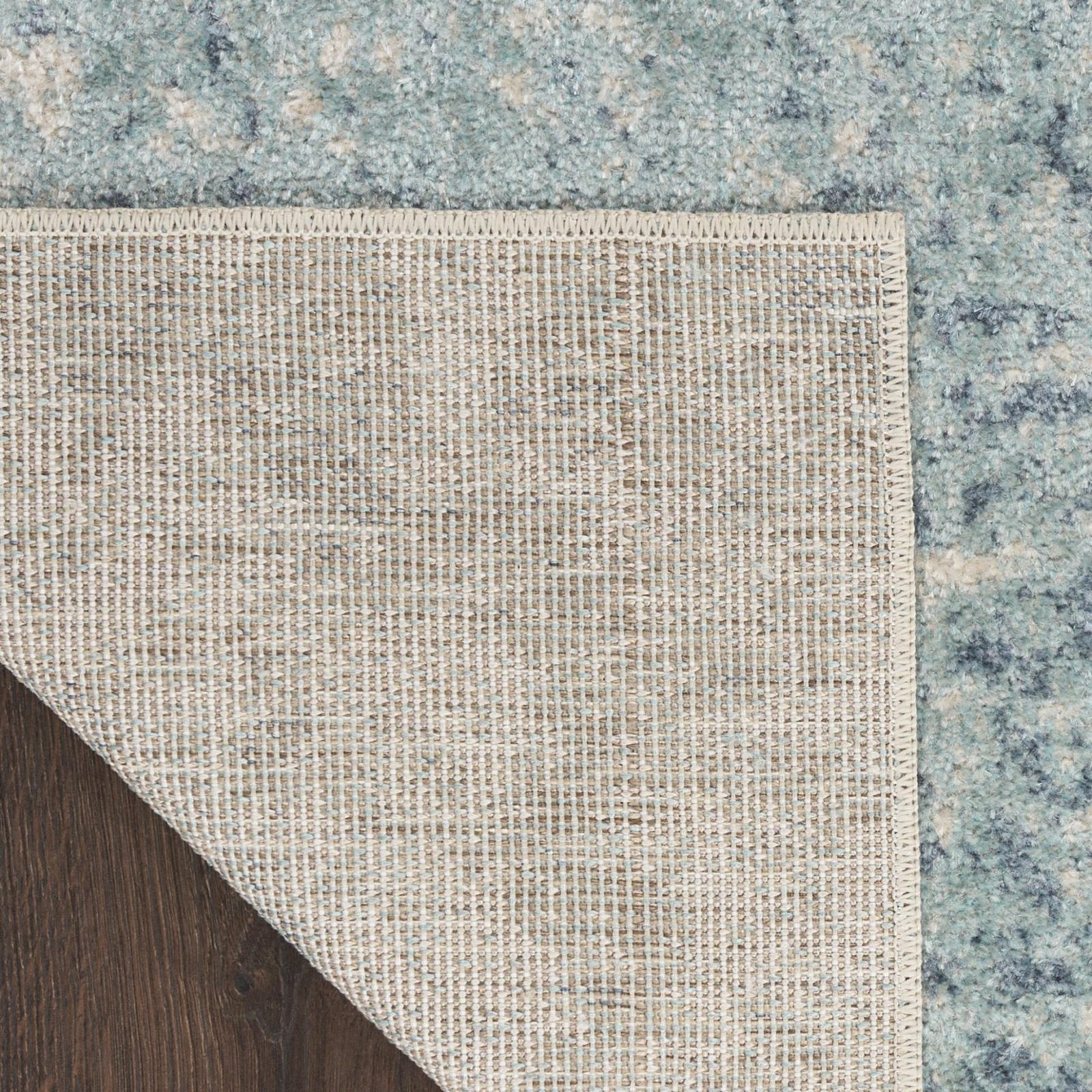 8′ X 10′ Blue and Ivory Abstract Area Rug II