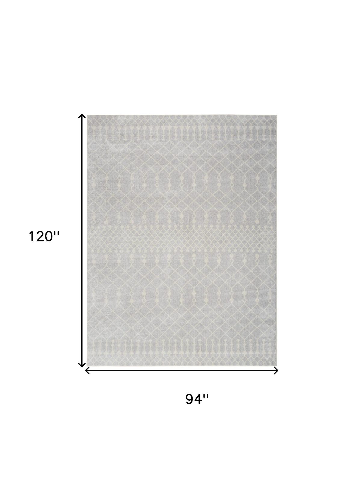 8′ X 10′ Blue and Ivory Abstract Area Rug II
