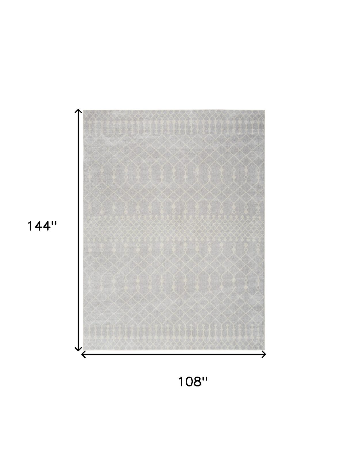 9′ X 12′ Blue and Ivory Abstract Washable Area Rug