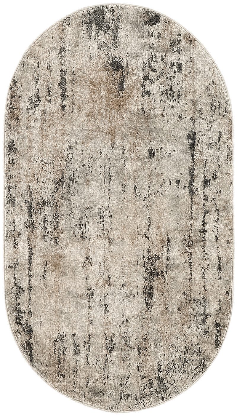 3′ X 5′ Beige and Gray Abstract Area Rug