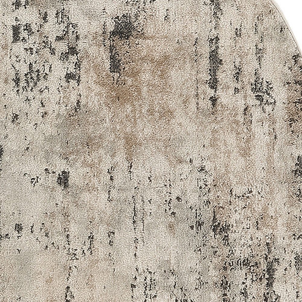 3′ X 5′ Beige and Gray Abstract Area Rug