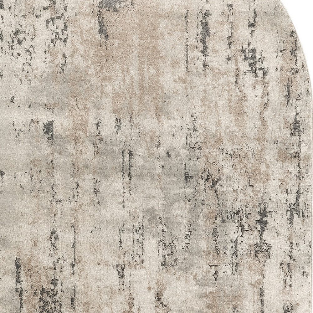 6′ X 9′ Beige and Gray Abstract Area Rug