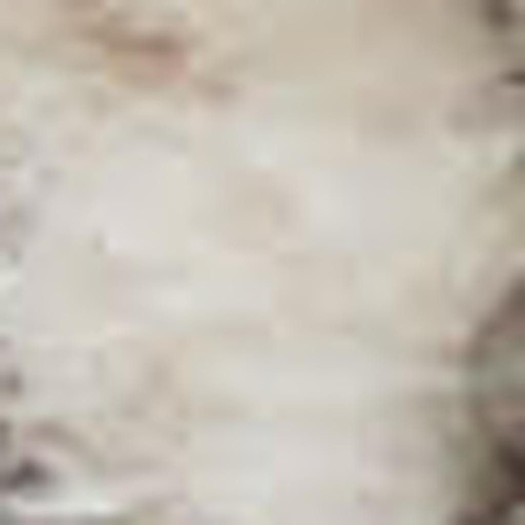 8′ Square Beige and Gray Distressed Medallion Area Rug