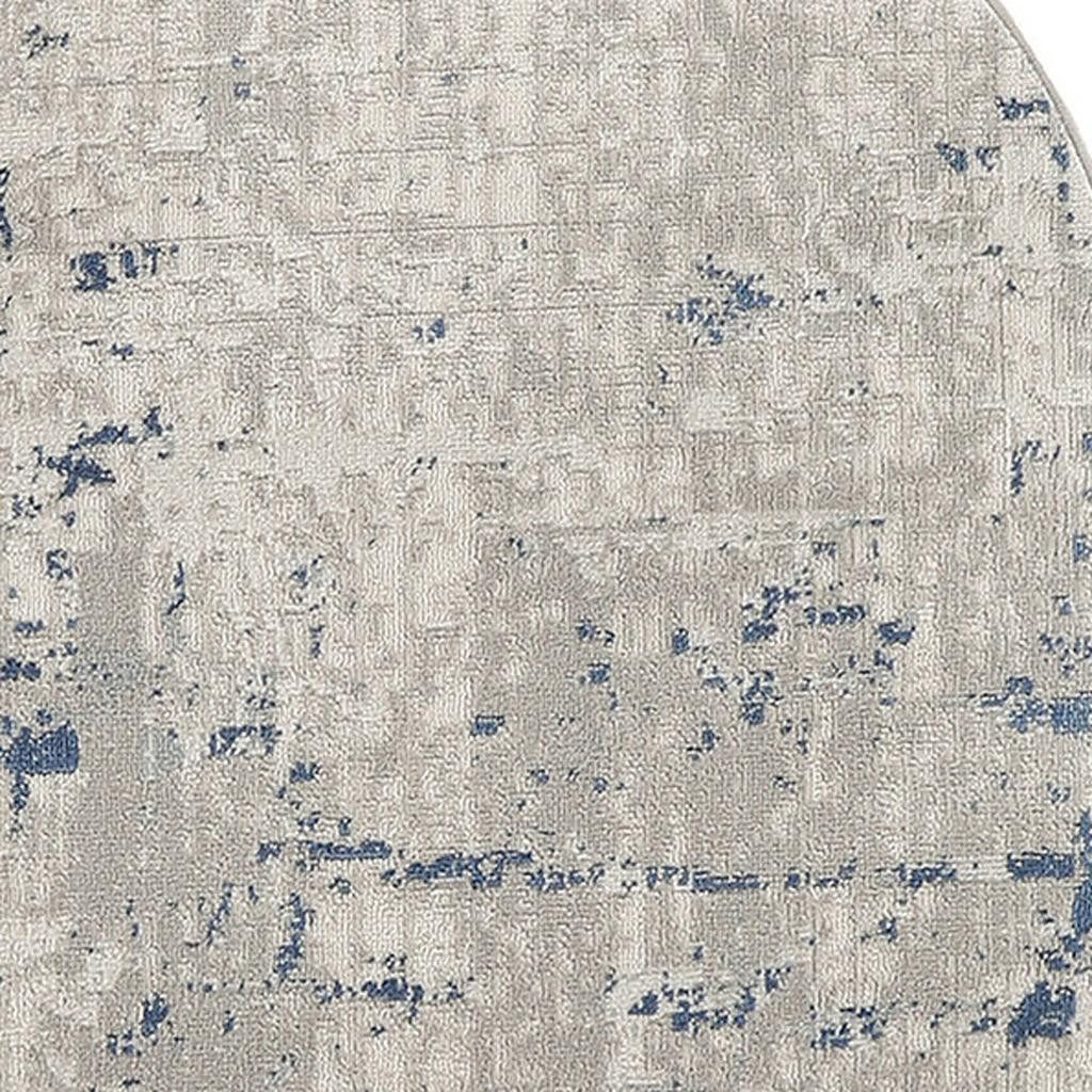 3′ X 5′ Gray and Ivory Abstract Area Rug