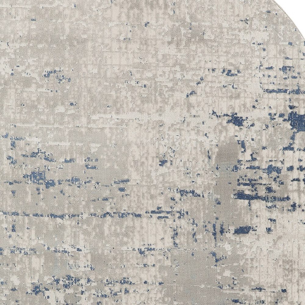 5′ X 8′ Gray and Ivory Abstract Area Rug II