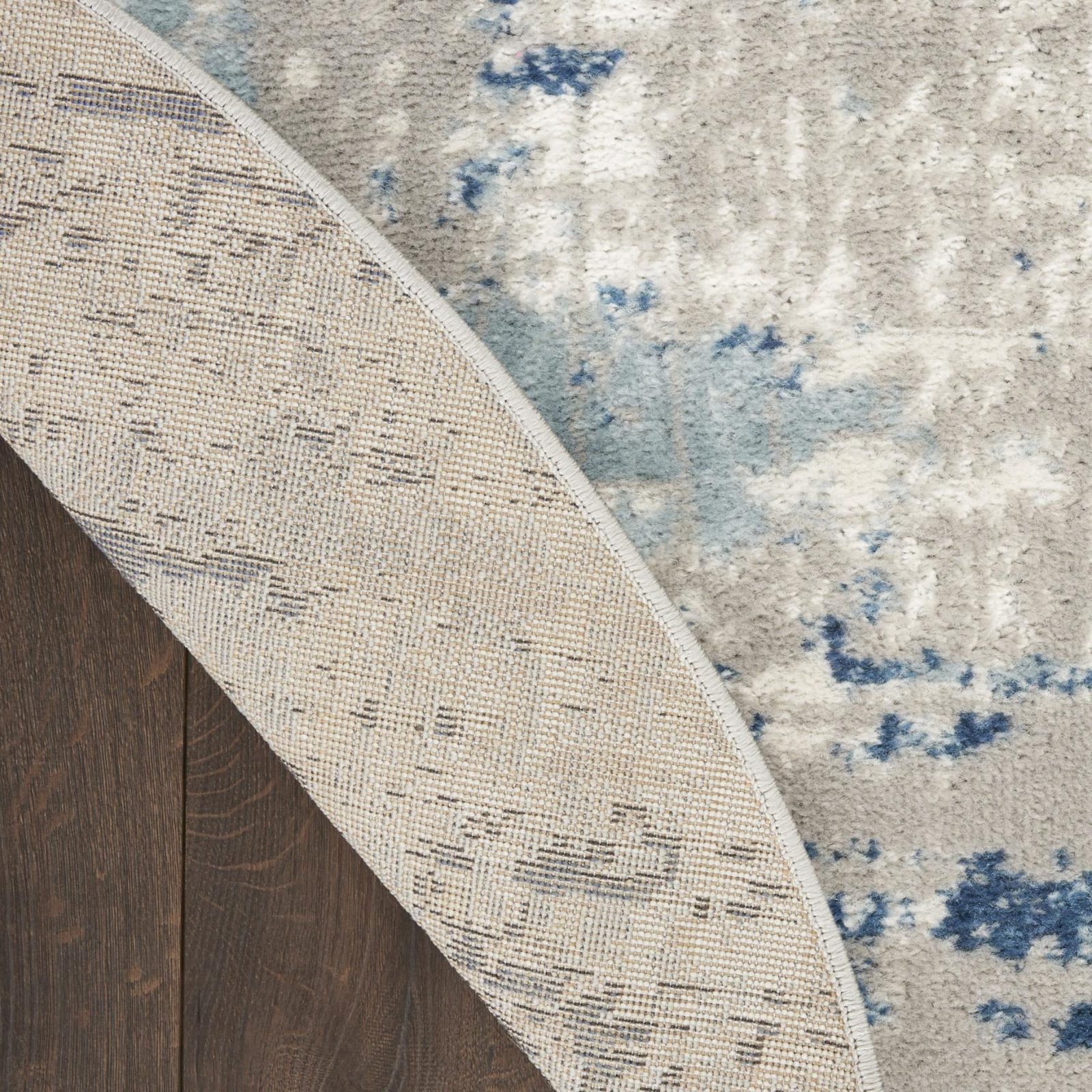 5′ X 8′ Gray and Ivory Abstract Area Rug II