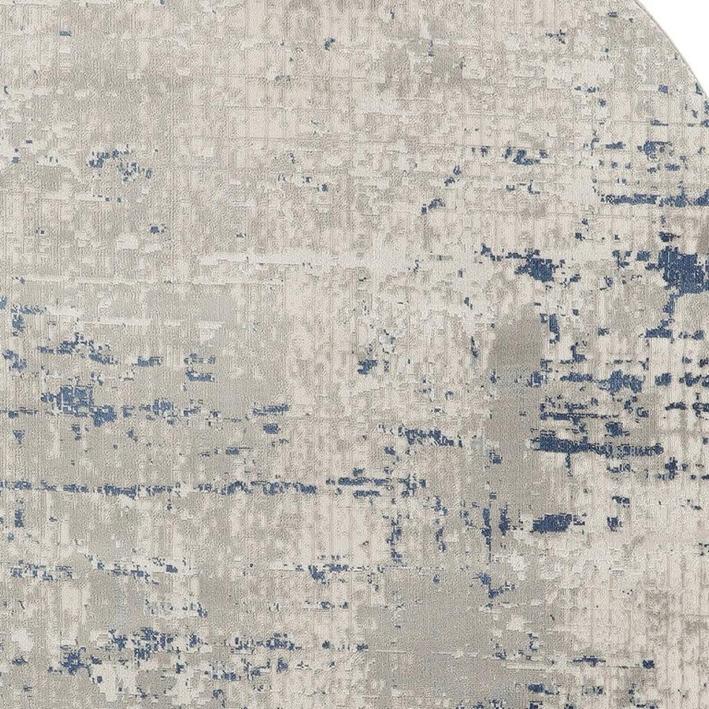 6′ X 9′ Gray and Ivory Abstract Area Rug