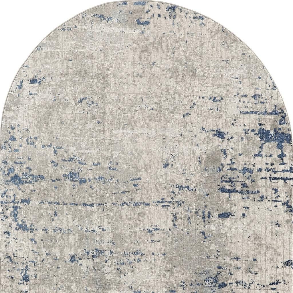 6′ X 9′ Gray and Ivory Abstract Area Rug