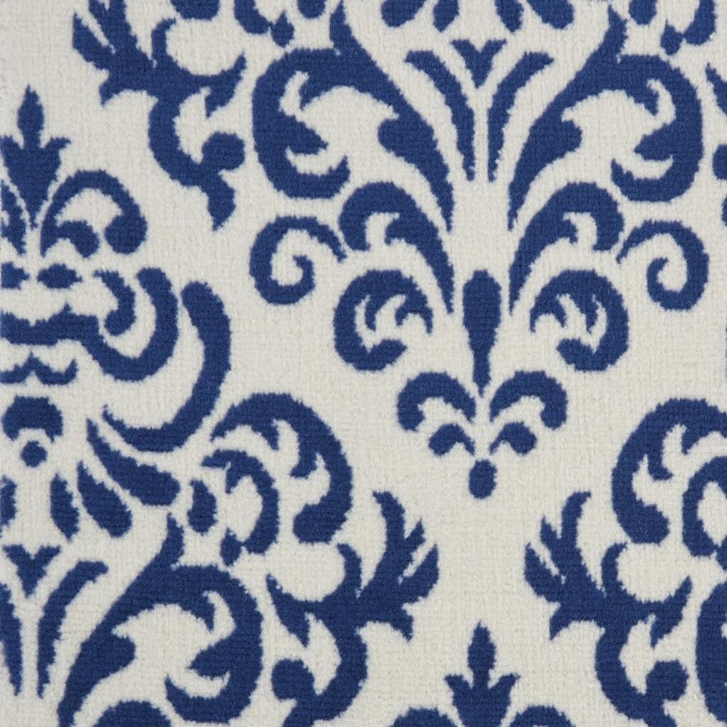 4′ X 6′ Blue and White Damask Area Rug