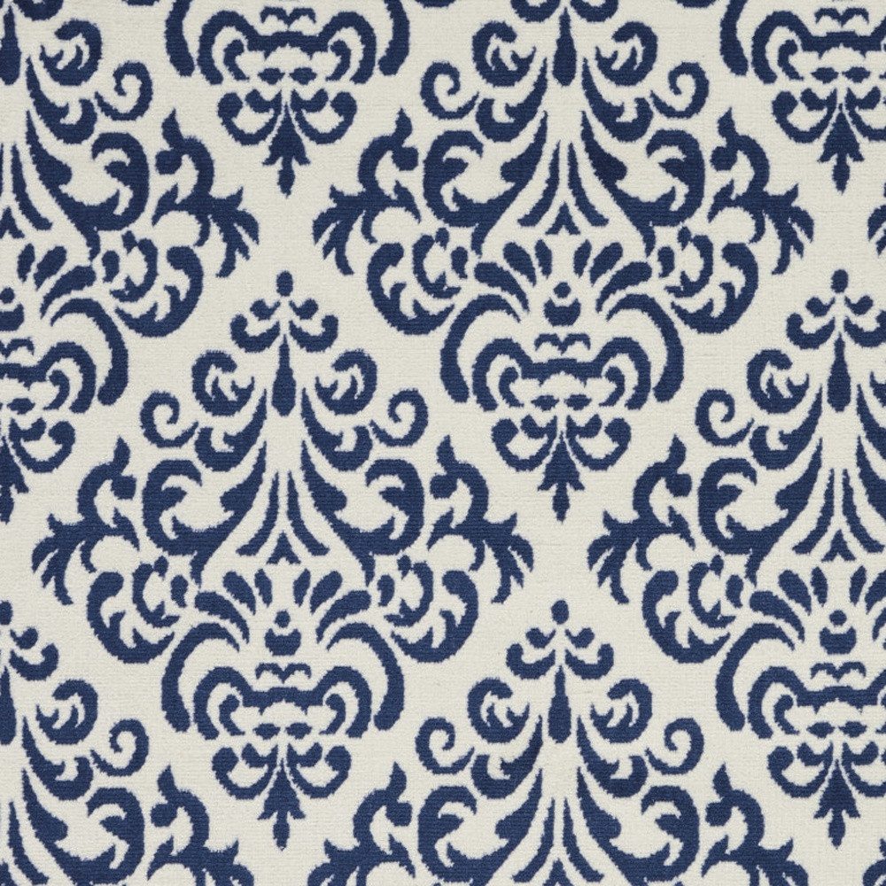 4′ X 6′ Blue and White Damask Area Rug