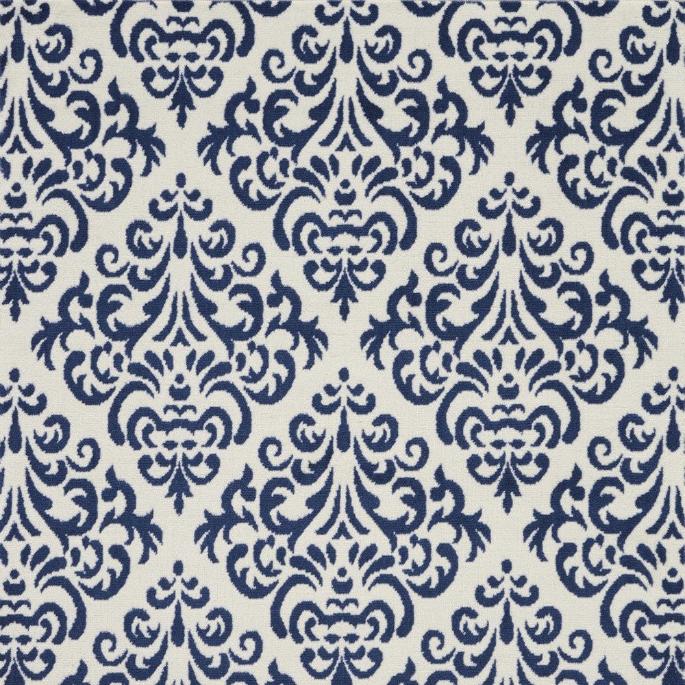 4′ X 6′ Blue and White Damask Area Rug