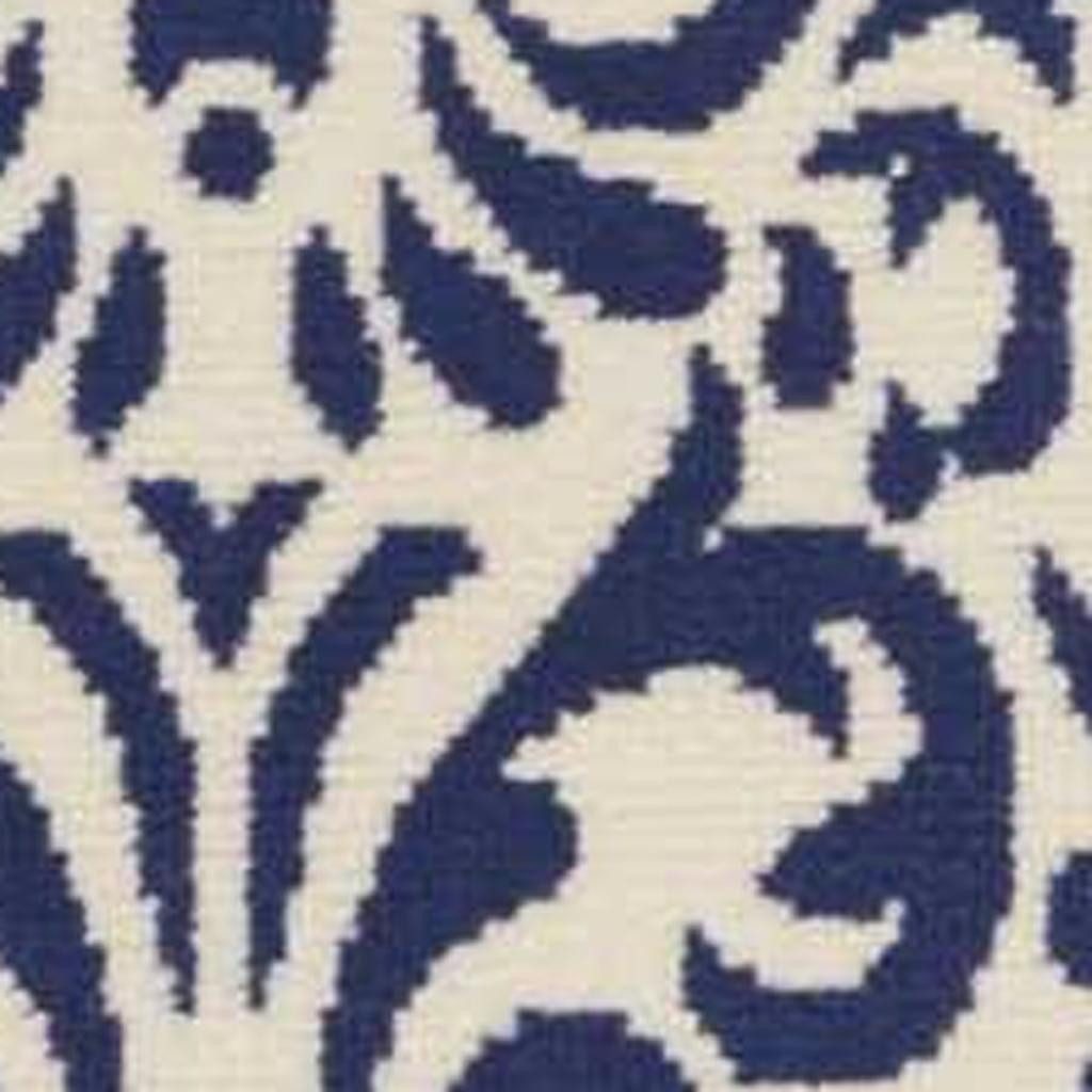 5′ X 7′ Blue And White Damask Area Rug