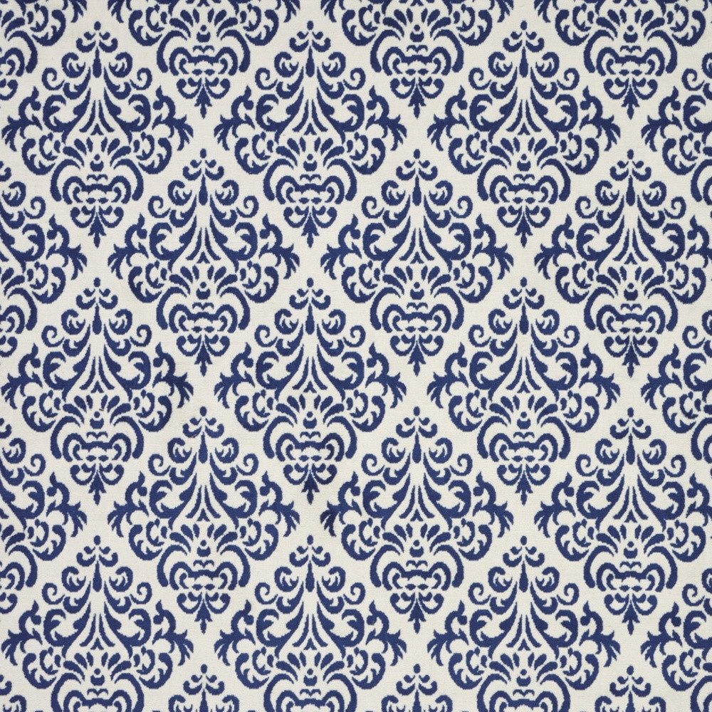 6′ X 9′ Blue and White Damask Area Rug