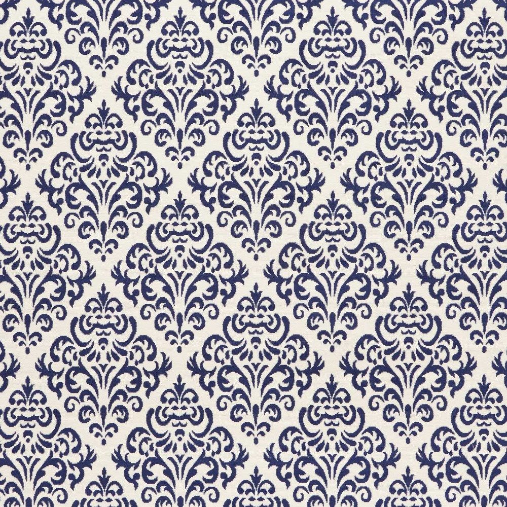 8′ X 10′ Blue and White Damask Area Rug