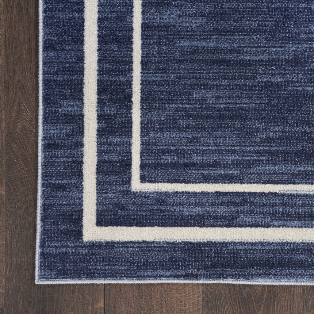 10′ X 14′ Navy and Ivory Indoor Outdoor Area Rug