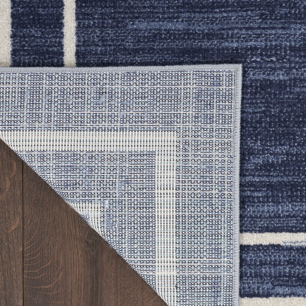 10′ X 14′ Navy and Ivory Indoor Outdoor Area Rug