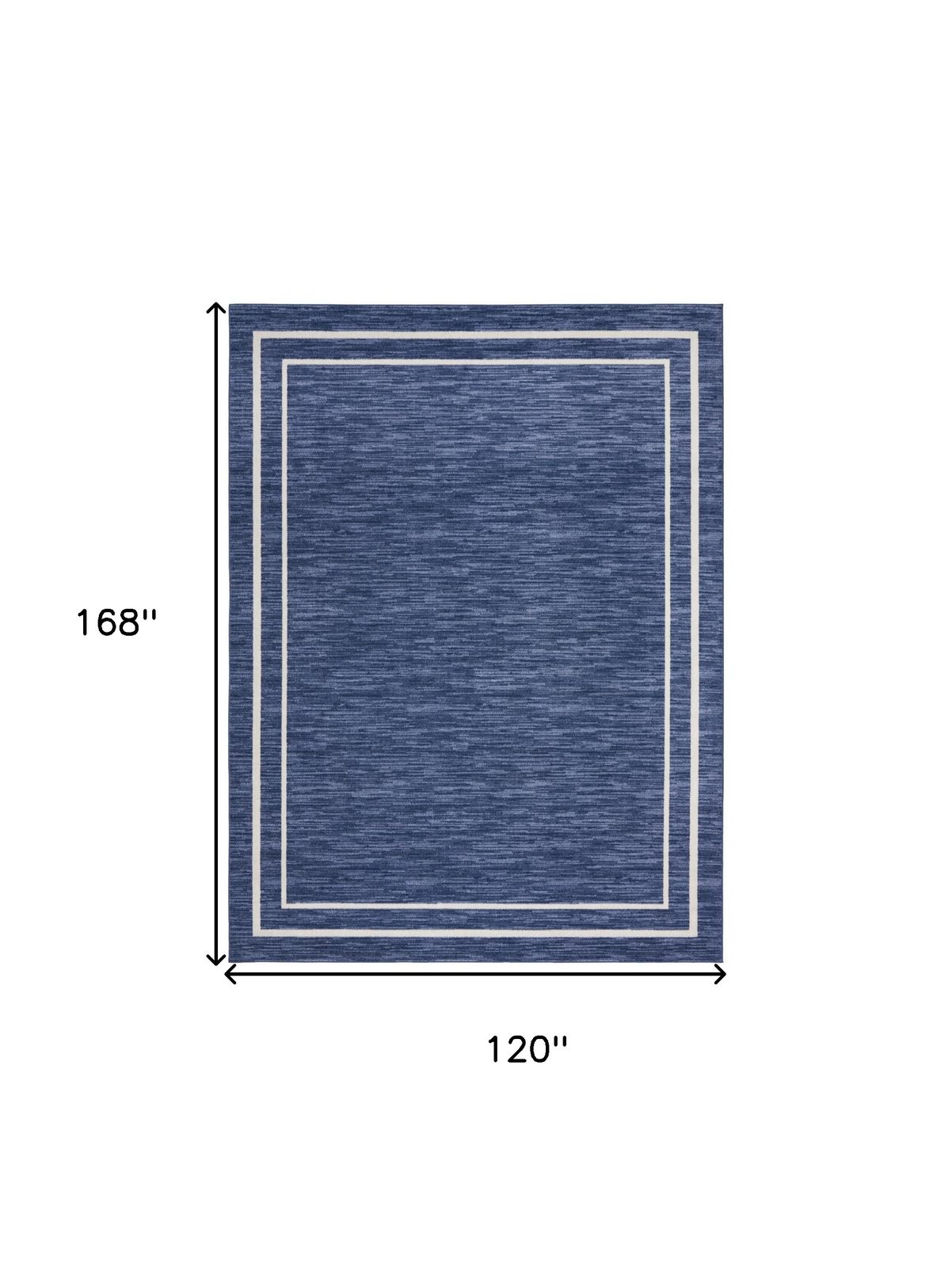10′ X 14′ Navy and Ivory Indoor Outdoor Area Rug