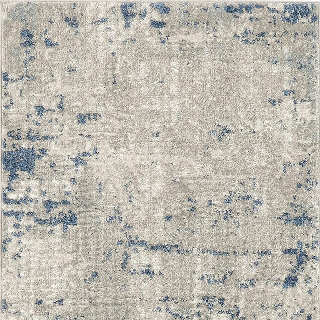 2′ X 4′ Gray and Ivory Abstract Area Rug