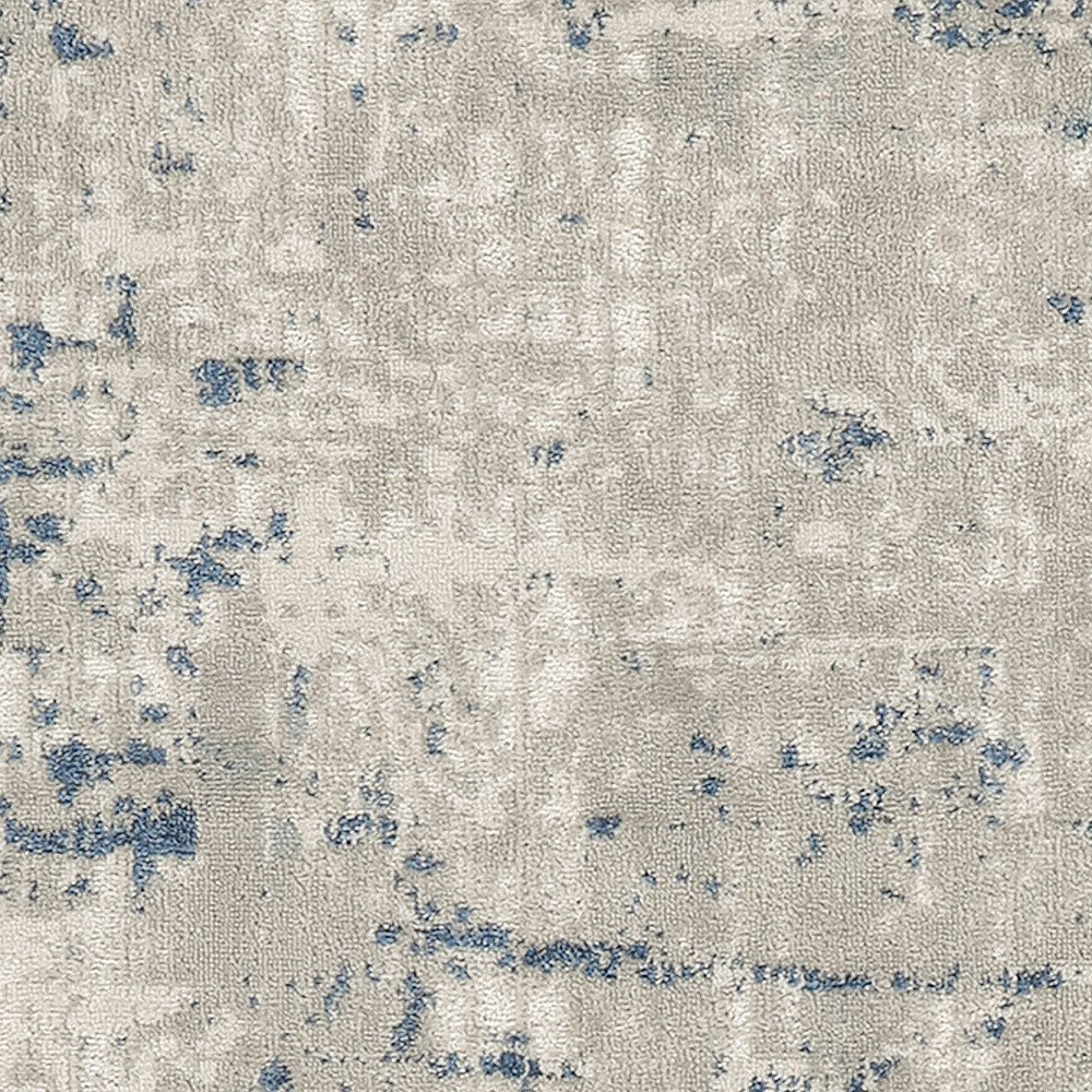 2′ X 4′ Gray and Ivory Abstract Area Rug