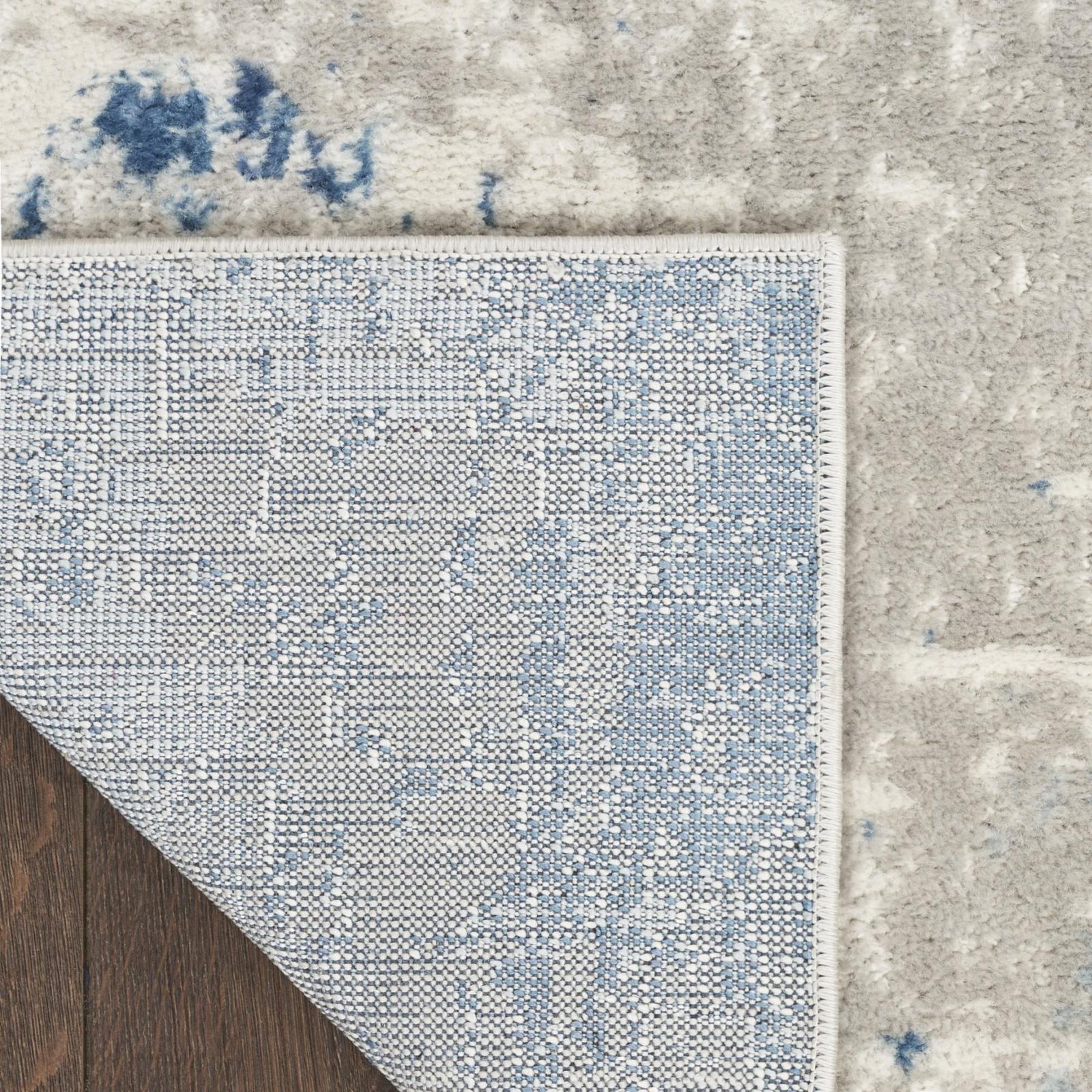 2′ X 4′ Gray and Ivory Abstract Area Rug