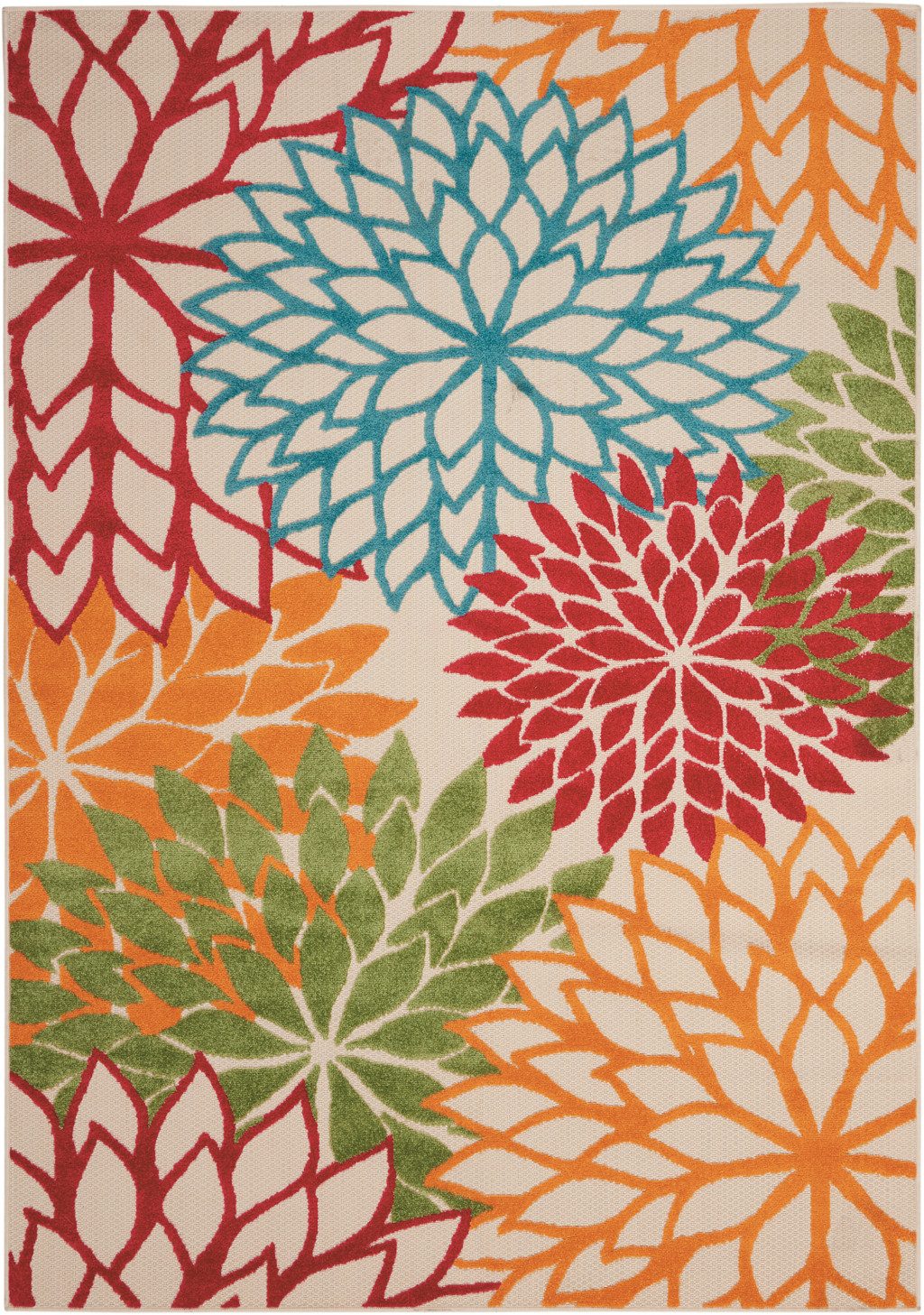 4′ X 6′ Floral Indoor Outdoor Area Rug