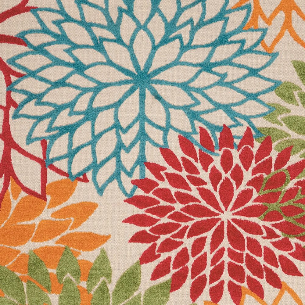 4′ X 6′ Floral Indoor Outdoor Area Rug