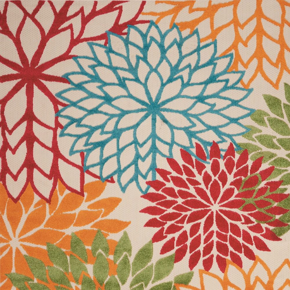 4′ X 6′ Floral Indoor Outdoor Area Rug