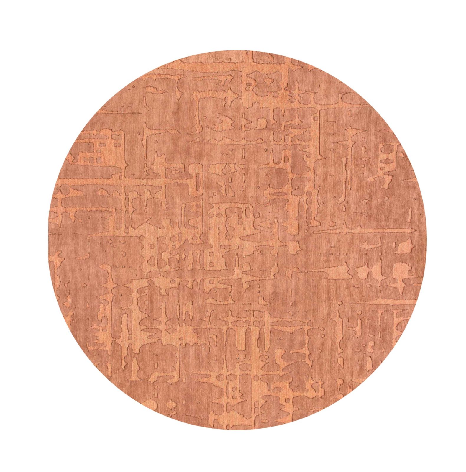 Orange Abstract Non-Skid PET Area Rug